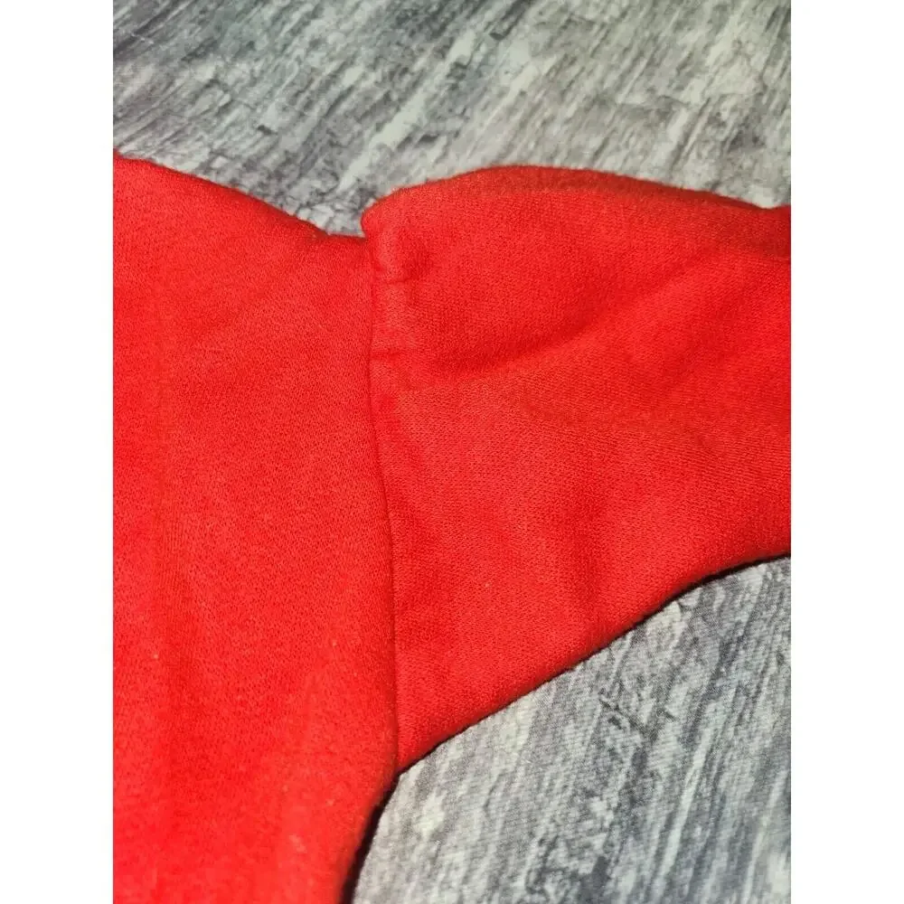 Vintage Ruth Scharf Red Baby Romper Pajamas Christmas Reindeer‎ USA 12M